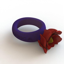 flowerring uchearistotle ring rings fashion 3dprint jewelries jewelry flower africa 3d print model - Mito3D