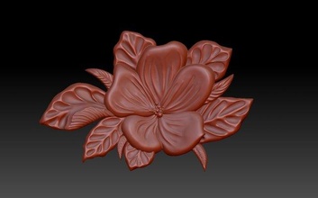 flores flor Arte cnc ornamento decoración elemento Violeta planta maceta 3d print model - Mito3D