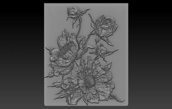 çiçekler rahatlama 3d yazdır model in 3dexport kabartmalar kabartma modeli çiçek 3dprint 3dprinted 3dprinting 3dtable 3dtableau 3d print model - Mito3D
