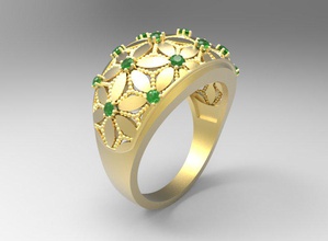 Blumen ring 3d print model - Mito3D