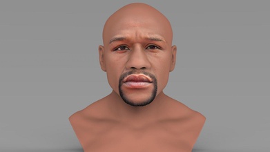 floyd mayweather bust ready color 3d printing print model in man 3dexport boxer boxing klitschko mike tyson muhammad ali celebrity conor mcgregor fighter pacquiao athlete anthony joshua 3d print model - Mito3D