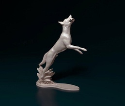 flying dog 3d print model in figurines 3dexport belgian malinois stl obj printready animal shepherd 3d print model - Mito3D