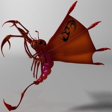 fliegend Skorpion manipulierten Spinne Libelle Spinnentier Arach Gliederfüßer wirbellos Fehler Insekt Pelz 3d Modell araignee Kreatur 3d print model - Mito3D