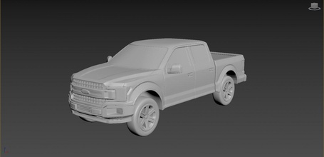 fo-rd f-150 2020 on a small scale 3d print model in automotive 3dexport car cars hobby american auto truck sport printcar drive rc toy plastic 172 1120 1160 3d print model - Mito3D