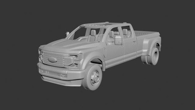 fo-rd f-350 dually 2022 3d print model in automotive 3dexport car cars vehicle hobby american auto pickup wheel truck offroad printcar drive rc toy 3d print model - Mito3D
