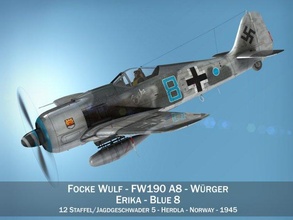 focke wulf fw190 a8 bleu 8 3d modèle in combattant 3dexport wrger oiseau boucher allemand luftwaffe ww2 3d print model - Mito3D