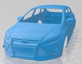 focus hatchback 2011 printable body car 3d print model in automotive 3dexport slot scalextric tamiya rc miniz hobby micro 3d print model - Mito3D