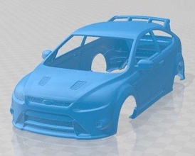 focus rs 2009 printable body car 3d print model in automotive 3dexport slot scalextric tamiya rc miniz hobby micro 3d print model - Mito3D