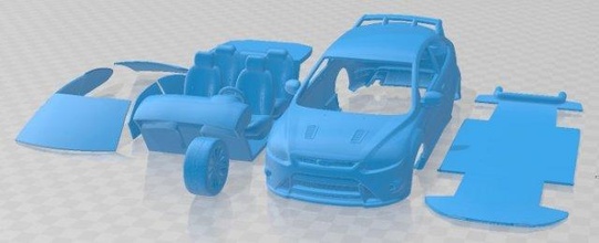 foco rs 2009 imprimível carro in separado partes 3d impressão modelo automotivo 3dexport fenda escalextrico tamiya rc miniz passatempo micro 3d print model - Mito3D