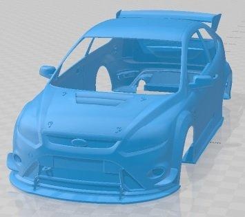 focus rs mk2 printable body car automotive slot scalextric tamiya rc miniz hobby micro 3d print model - Mito3D