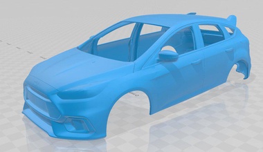 focus rs printable body car 3d print model in automotive 3dexport slot scalextric tamiya rc hobby 1-10 1-14 1-24 1-32 3d print model - Mito3D