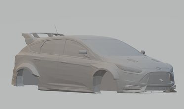 messa fuoco st 2014 hoonigan 3d stampa modello in veicolo 3dexport pressofuso hotwheels fessura slotcars macchine gt gt1 gte caldo supercar scx amg berlina 3d print model - Mito3D