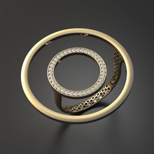 el foco anillo minimalismo la joyería diamante hueco de peso ligero círculo 3d print model - Mito3D