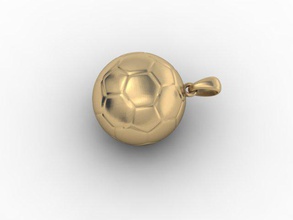 pendentif ballon de football la balle le championnat coupe l'équipement euro pied jeux joyau bijoux ligue match pendentifs ronde soccer sphère sport les sports 3d print model - Mito3D