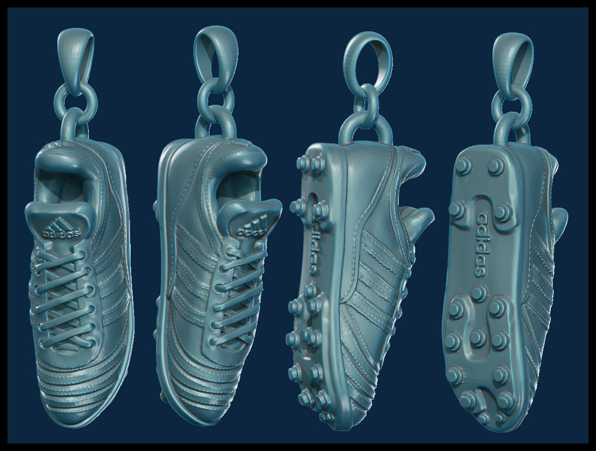 football cleats pendants 3d print model in 3dexport shoes soccer sport boot foot sneakers running 3D print model - Mito3D