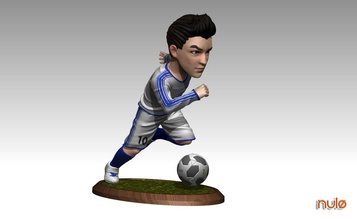 joueur de football 01 seulement s1-no1 sport 3d print model - Mito3D