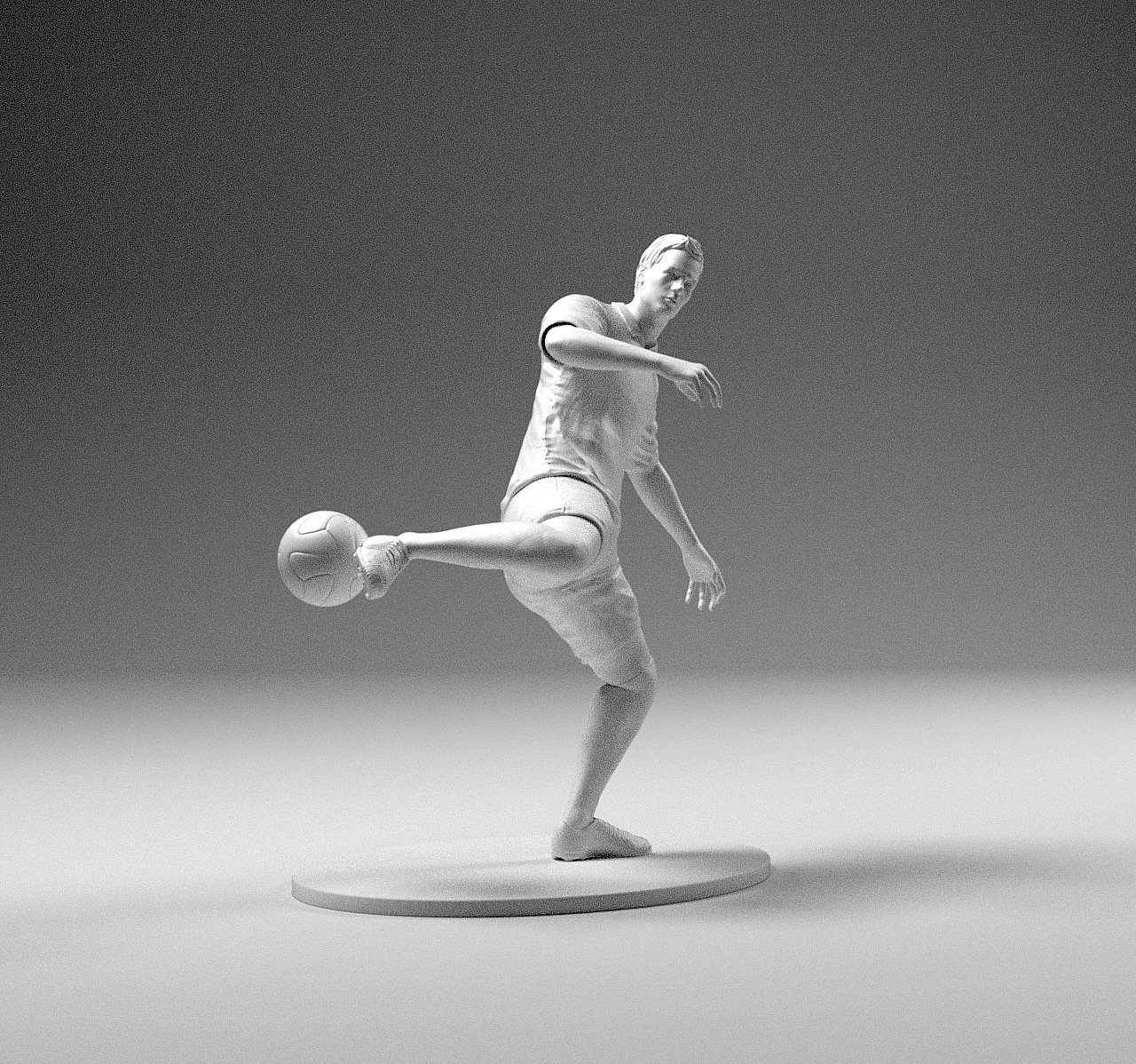 calciatore 02 footstrike 06 stl il ronaldo tallone coppa del mondo campionato league soccerer 3d di stampa modello giocattolo consiglio 3D print model - Mito3D