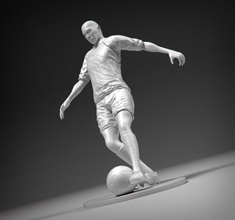 jogador futebol pé greve stl 3d impressão modelo in homem 3dexport bola personagem jogos humano estádio livre campeonato euro 2016 liga frança combine esporte 3d print model - Mito3D
