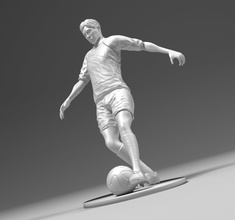 futbolista golpe pie 02 3d impresión modelo in hombre 3dexport pelota personaje juego humano stl fútbol estadio gratis campeonato euro 2016 liga francia jugador partido 3d print model - Mito3D