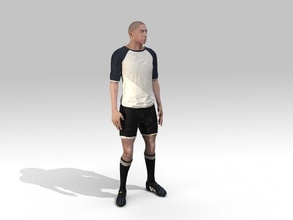 futbolista equipado 3d modelo in hombre 3dexport fútbol pelota partido campeonato estadio juego gratis activo texturado jugador euro 2016 francia 3d print model - Mito3D