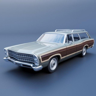 ford-country squire 1967 automotive car cars vehicle hobby auto country wheel classic sla fdm printcar print rc lowrider interior exterior 3d print model - Mito3D