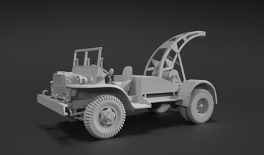 gtb abschleppwagen birma jeep 3d drucken modell fahrzeug 3dexport 3d print model - Mito3D