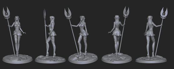 forest elf 3d print model in woman 3dexport girl zbrush zbrush4r8 sculpture sculpt nymph printing-model 3d print model - Mito3D