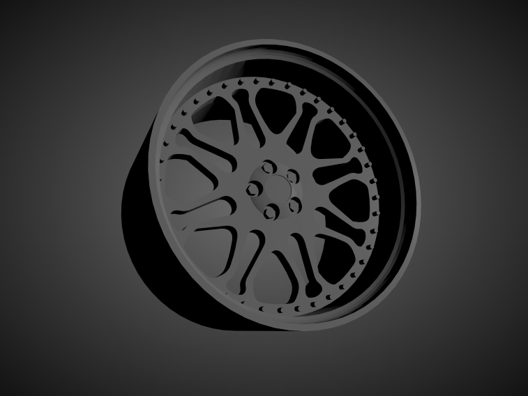 forgiato f-kato scalable 3d printable rim print model in vehicle 3dexport tamiya diecast wheels fujimi miniatures 1-24 1-25 1-18 1-32 1-43 3D print model - Mito3D