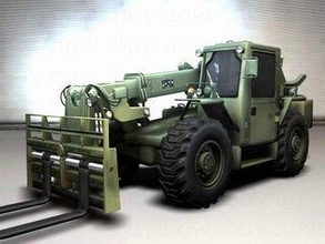 carrello elevatore militare 3d modello in costruzione 3dexport 6000lbs esercito commerciale industriale 3d print model - Mito3D