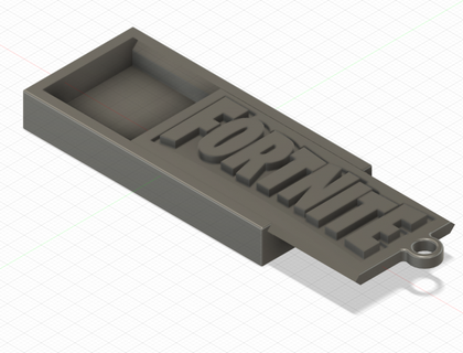 fortnite caja corredizo cubierta carcasa funda llaveros artilugio llavero 3d print model - Mito3D