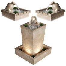 fountain17 3d modello in ambiente 3dexport fontana calcolo cascata acqua nero pianta fuoco candela 3d print model - Mito3D