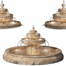 fountain20 3d model in environment 3dexport fountain stone waterfall water gray black marble 3d print model - Mito3D
