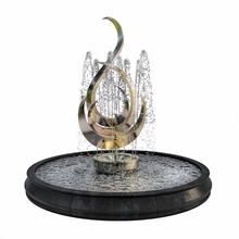fountain 11 3d model in environment 3dexport stone waterfall water black real flow 3d print model - Mito3D