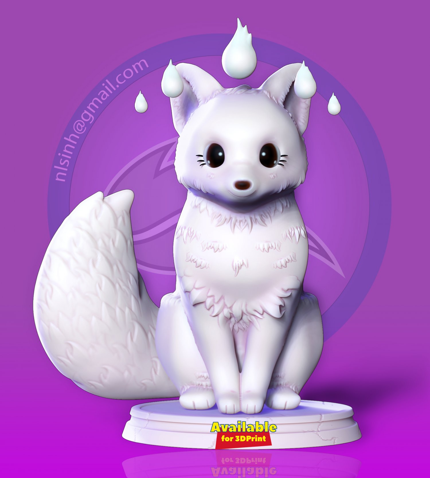 fox girl 3d print model in animals 3dexport cute cartoon zbrush print3d figure statue 3D print model - Mito3D