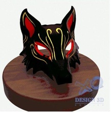 fox mask halloween night cosplay play disguise 3d print model - Mito3D
