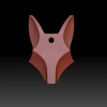 renards tête Renard bijoux animaux renard arctique 3d print model - Mito3D