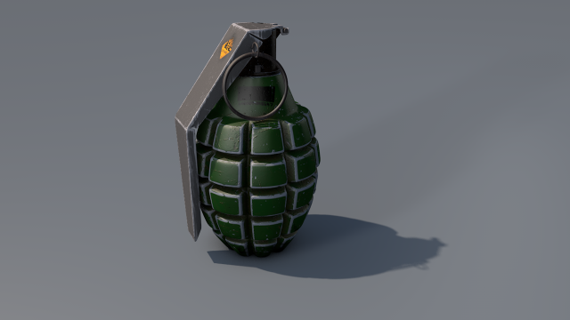 fragmentación granada 3d modelo in lanzadores 3dexport armas explosivos militar accesorios granadas 3D print model - Mito3D