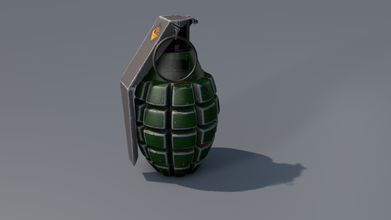 fragmentation grenade 3d model in launchers 3dexport armas explosives military accessories granade granades 3d print model - Mito3D