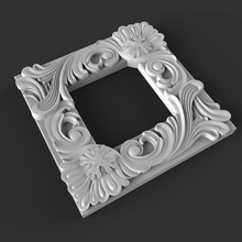 frame cnc Holz Spiegel jahrgang ornament 3d print model - Mito3D
