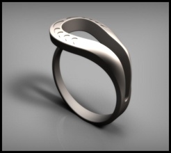 çerçeve damla yüzük 3d yazdır model in yüzükler 3dexport evlilik yüzüğü menring mücevher takı 3d print model - Mito3D