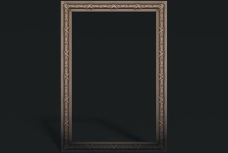 telaio specchio decorazione design ornato galleria parete lusso decorare immagine frame3d cnc fresatura intaglio legna Lavorando stl sollievo 3d print model - Mito3D
