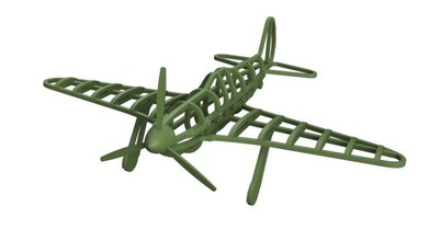 a frame model of yak-3 aircraft second world war 3d print in 3dexport assembly plane fighter airplane air force yakovlev world-war-ii russian structure framework airframe soviet army history gift souvenir legendary 3d print model - Mito3D