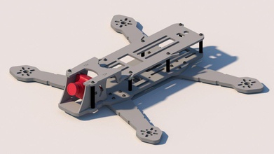 quadro armação raça zangão fpv 250 mm 3d impressão modelo in 3dexport 3d print model - Mito3D