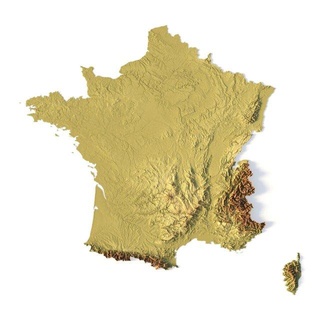 Francia stl 3d Stampa modello terreno europeo Europa sollievo heigh carta geografica arte 3d print model - Mito3D