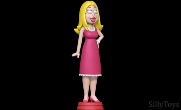 francine smith - american dad female blond 3dprint model 3d print model - Mito3D