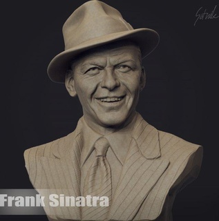 franc Sinatra homme chanteur célébrité eichholtz encens monroe acteur sculptures contemporain buste hollywood cinéma Amérique producteur populaire artistes italien miniatures 3d print model - Mito3D