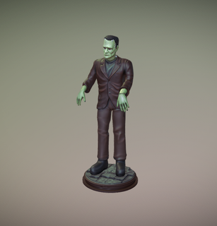 Frankenstein monstre homme classique film Boris Karloff zbrush art sculptures 3d print model - Mito3D