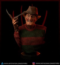 freddy krueger 3d yazdır model in figürinler 3dexport eldiven karakter pençeler kâbus film korku kılıçlar fantezi insan pençe korkutucu sanat adam heykel kafatası kemik tek renkli büst 3d print model - Mito3D