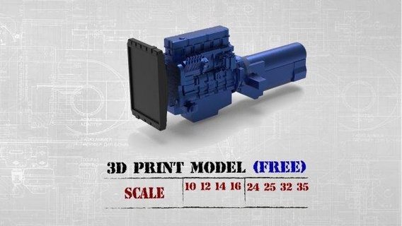 free 3d printable model engine old truck automotive car cars vehicle hobby auto classic sla fdm print rc toy technology 3d print model - Mito3D