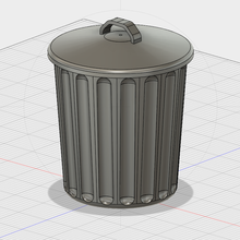 free desktop trash can lid 3d print model in decor 3dexport bin desk organizer toy ornament 3d print model - Mito3D
